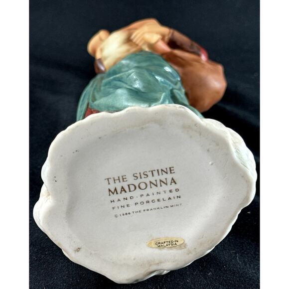 Franklin Mint The Sistine Madonna 1986 Hand-Painted Porcelain Figurine 8” - Picture 5 of 5